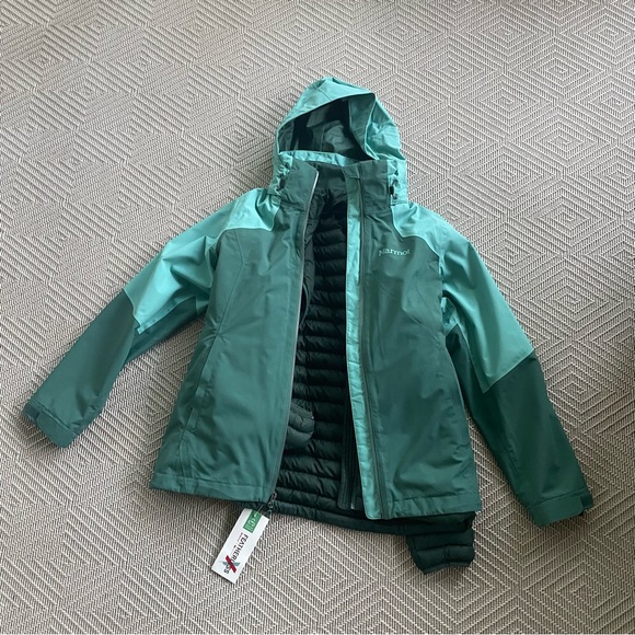 NWT Marmot Featherless 3 in 1 Component Jacket Mallard Green/Meadowbrook Size S - Picture 3 of 15
